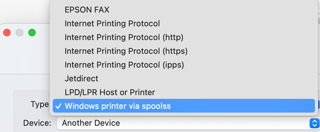 Installing printer Mac step 9